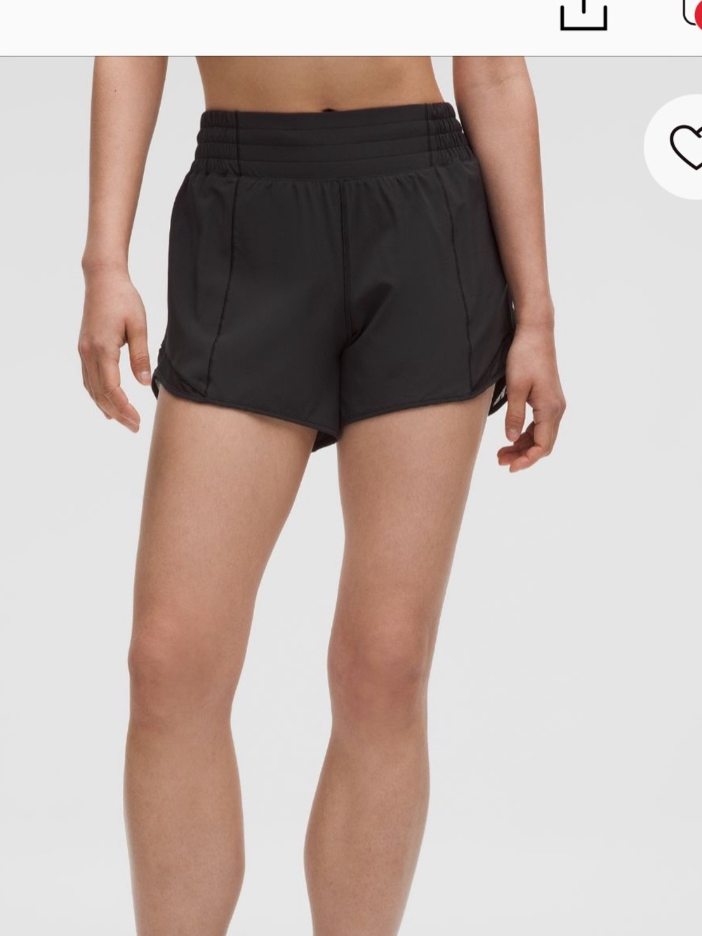 lululemon athletica Black High-Rise Athletic Shorts
